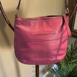 B MAKOWSKY Lilac Pink Leather Crossbody Bag
